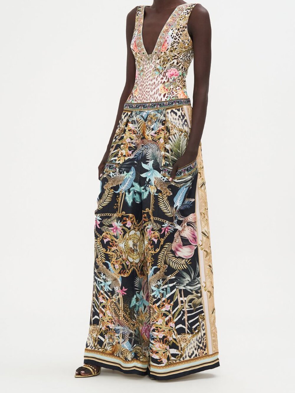 NWT Camilla Silk Wide Leg Pocket Trouser Child Of The Wild S $599 - Picture 5 of 8